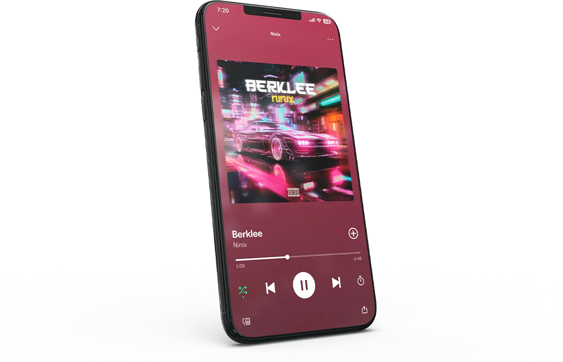 Mockup de Spotify para Berklee