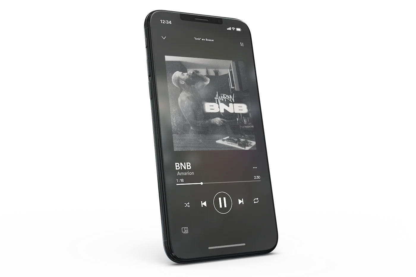 Mockup de Spotify para BNB