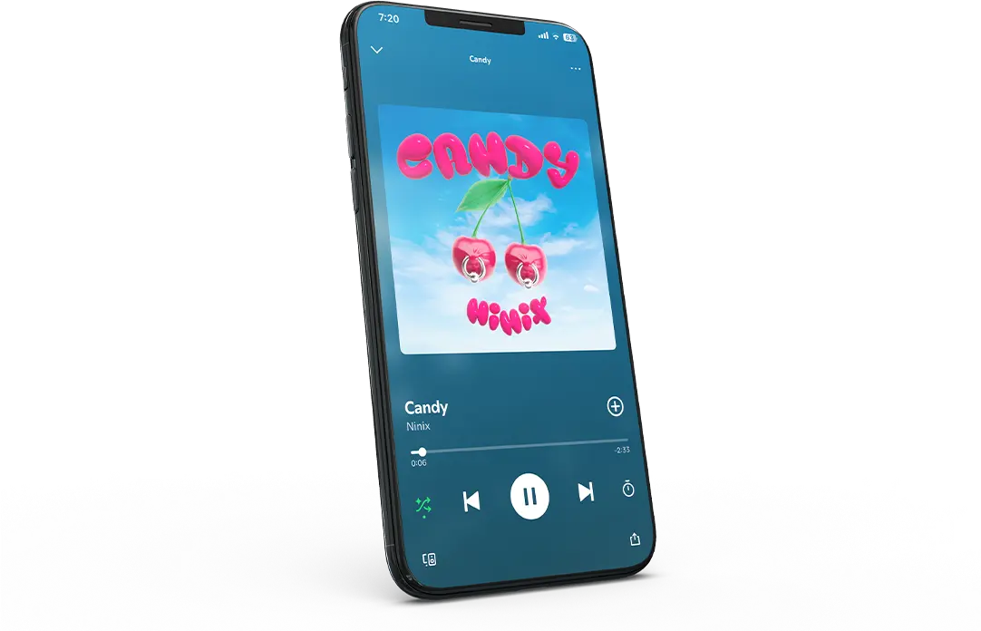 Mockup de Spotify para Candy