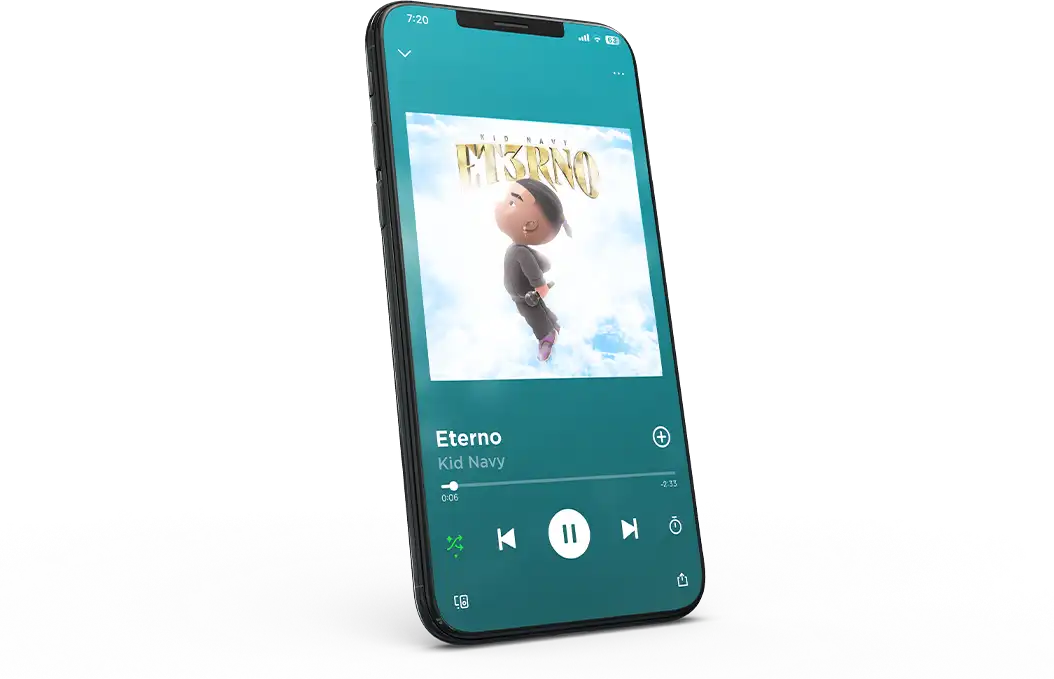 Mockup de Spotify para Eterno