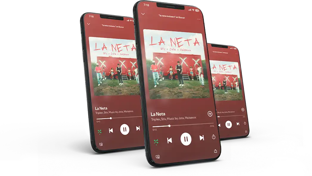 Mockup de Spotify para La Neta