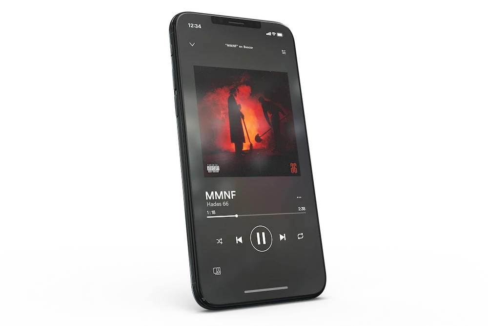 Mockup de Spotify para MMNF